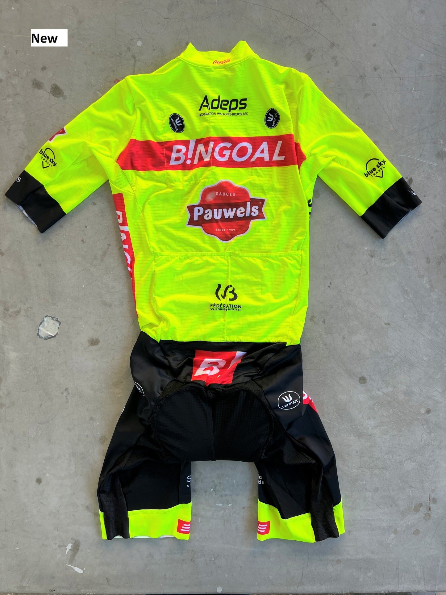 Bingoal | Vermarc Aero Road Suit | Yellow | Size S | Rider-Issued Pro Team Kit