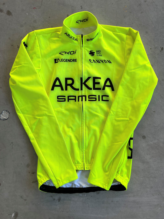 Arkea Samsic | Ekoi Gabba Waterproof Windproof Thermal Jacket | Yellow | Rider-Issued Pro Team Kit