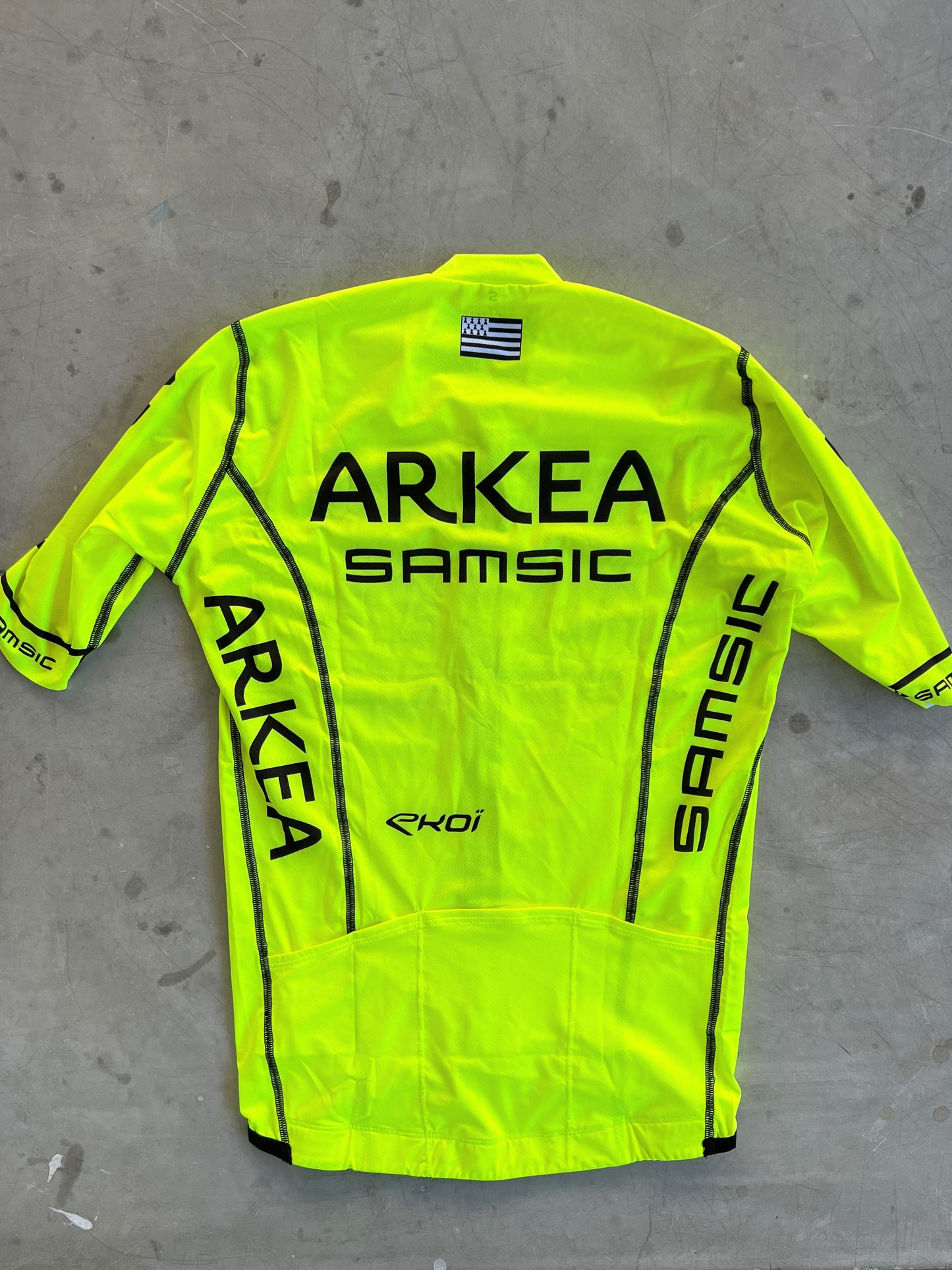 Arkea Samsic | Ekoi Short Sleeve Race Jersey | Yellow | Rider-Issued Pro Team Kit