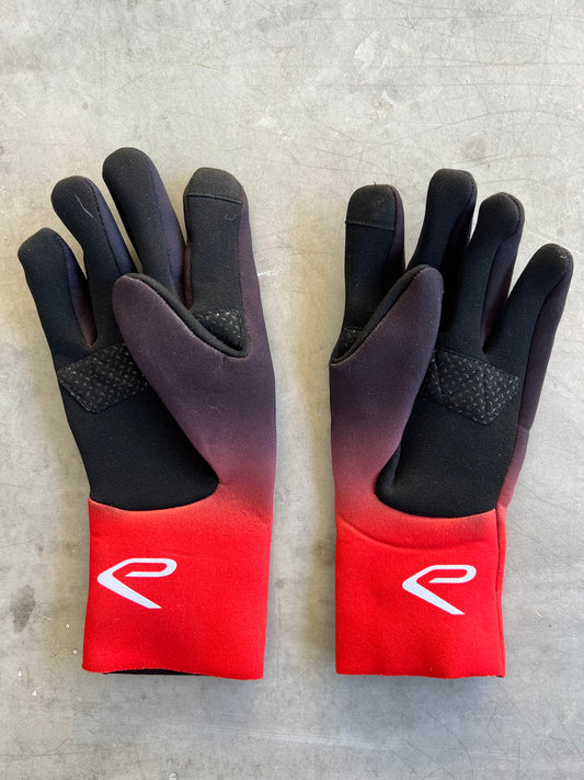 Arkea Samsic | Ekoi Neoprene Winter Gloves | Red | Rider-Issued Pro Team Kit