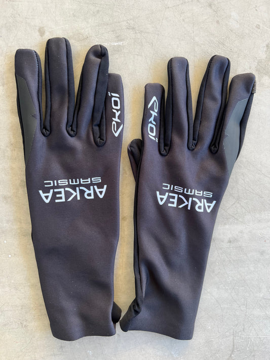 Arkea Samsic | Ekoi Under-Gloves / Light Long Finger Gloves | Black | Rider-Issued Pro Team Kit