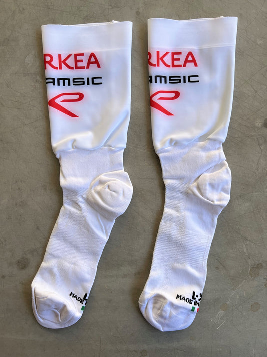 Arkea Samsic | Ekoi Aero Socks | White | Rider-Issued Pro Team Kit