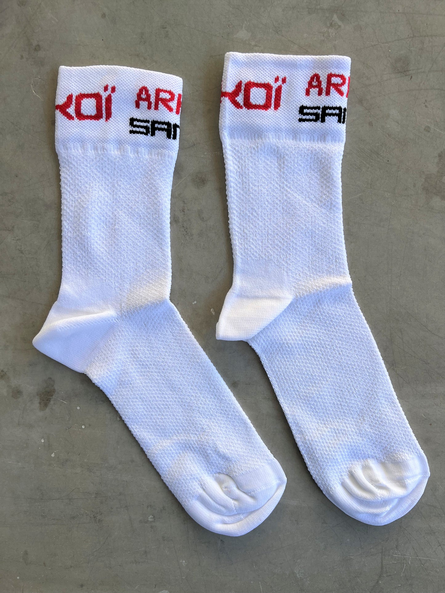 Arkea Samsic | Ekoi Lightweight Race Socks | White | Rider-Issued Pro Team Kit