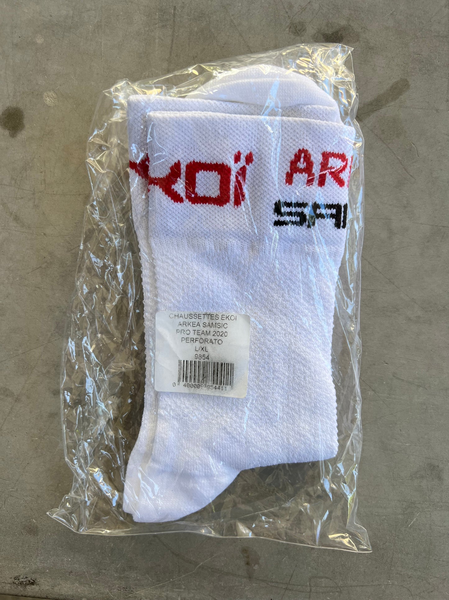 Arkea Samsic | Ekoi Lightweight Race Socks | White | Rider-Issued Pro Team Kit