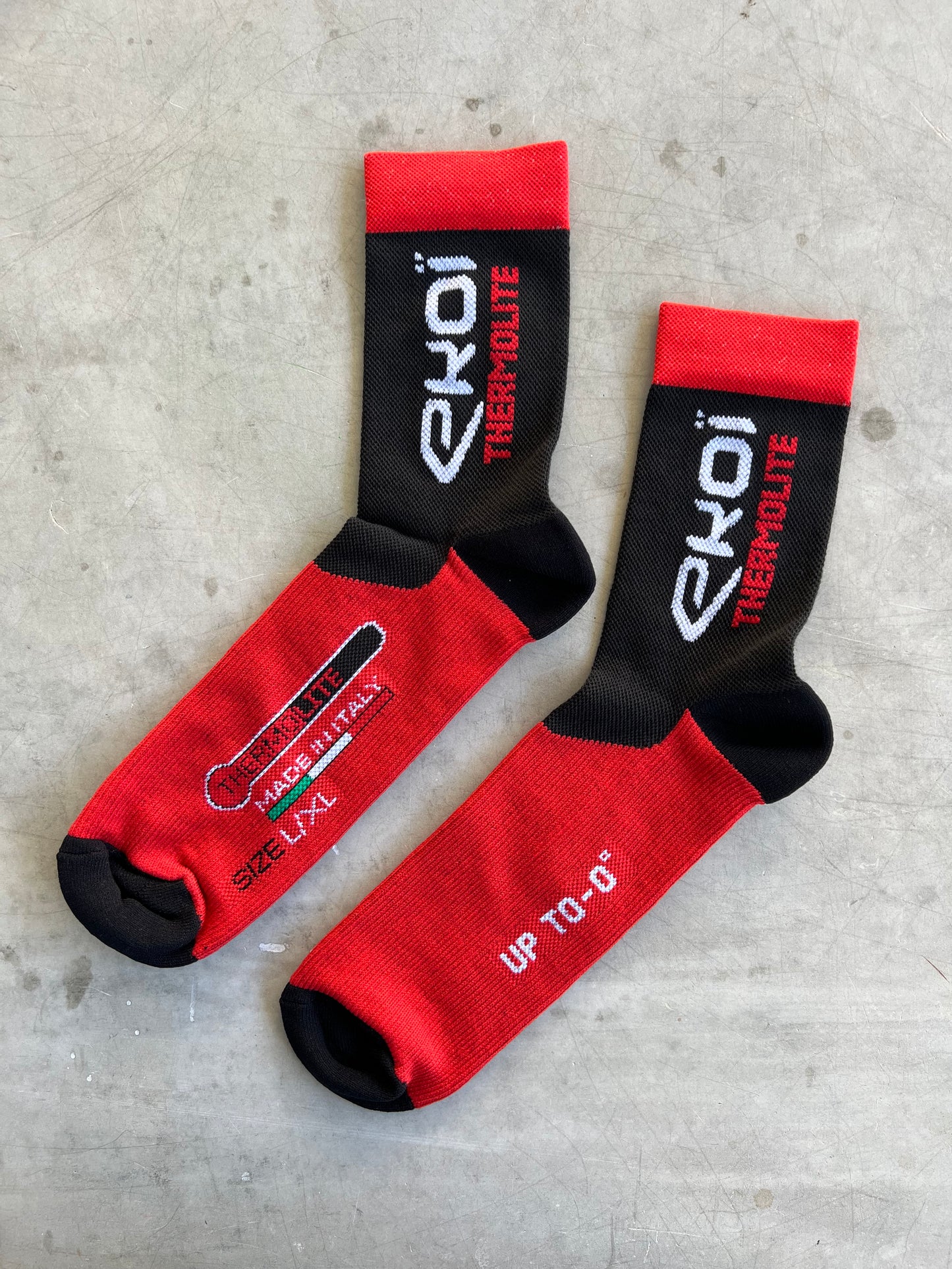 Arkea Samsic | Ekoi Thermolite Winter Socks | Red | Rider-Issued Pro Team Kit