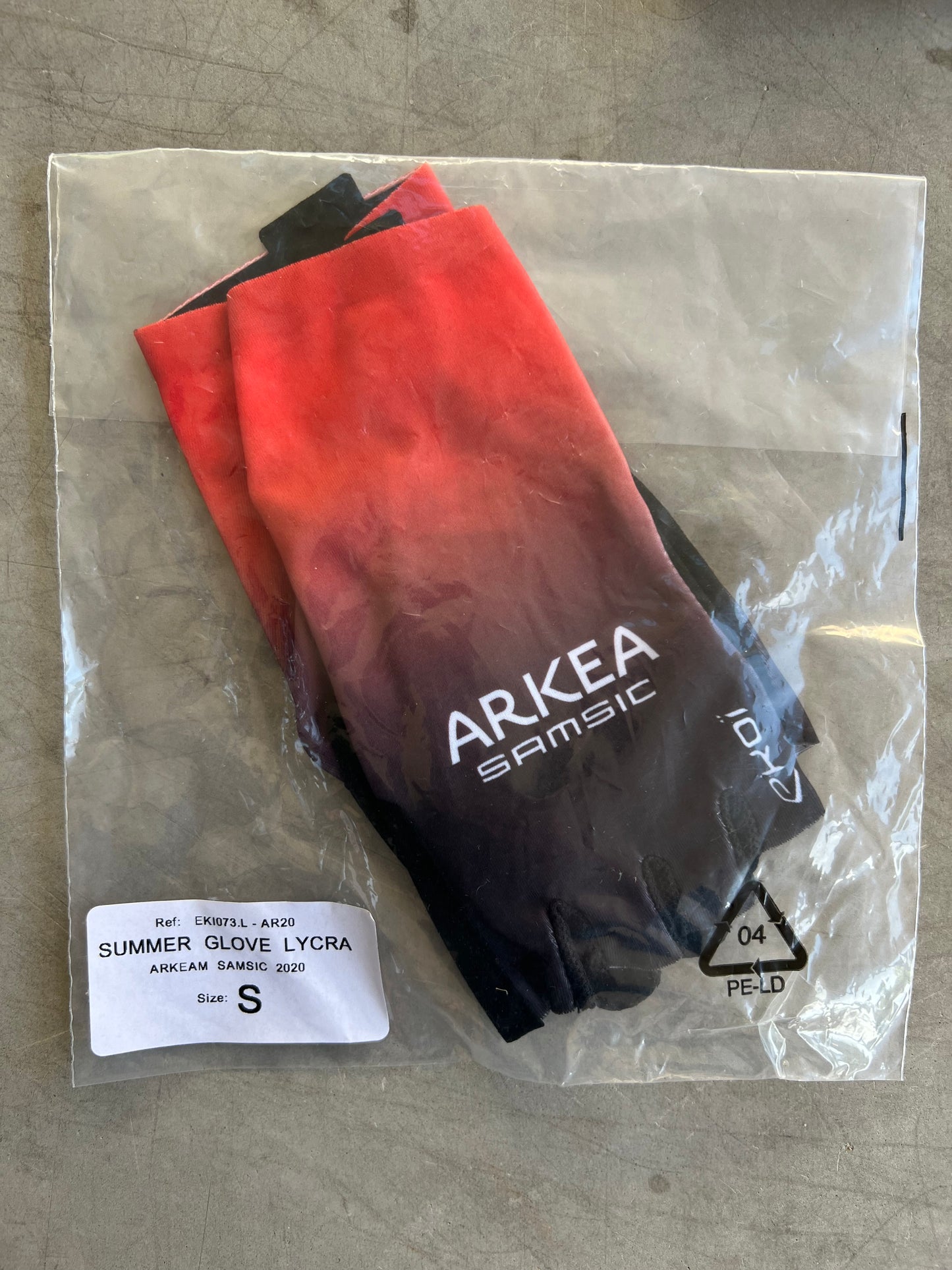 Arkea Samsic | Ekoi Lycra Cycling Gloves | Red | Rider-Issued Pro Team Kit