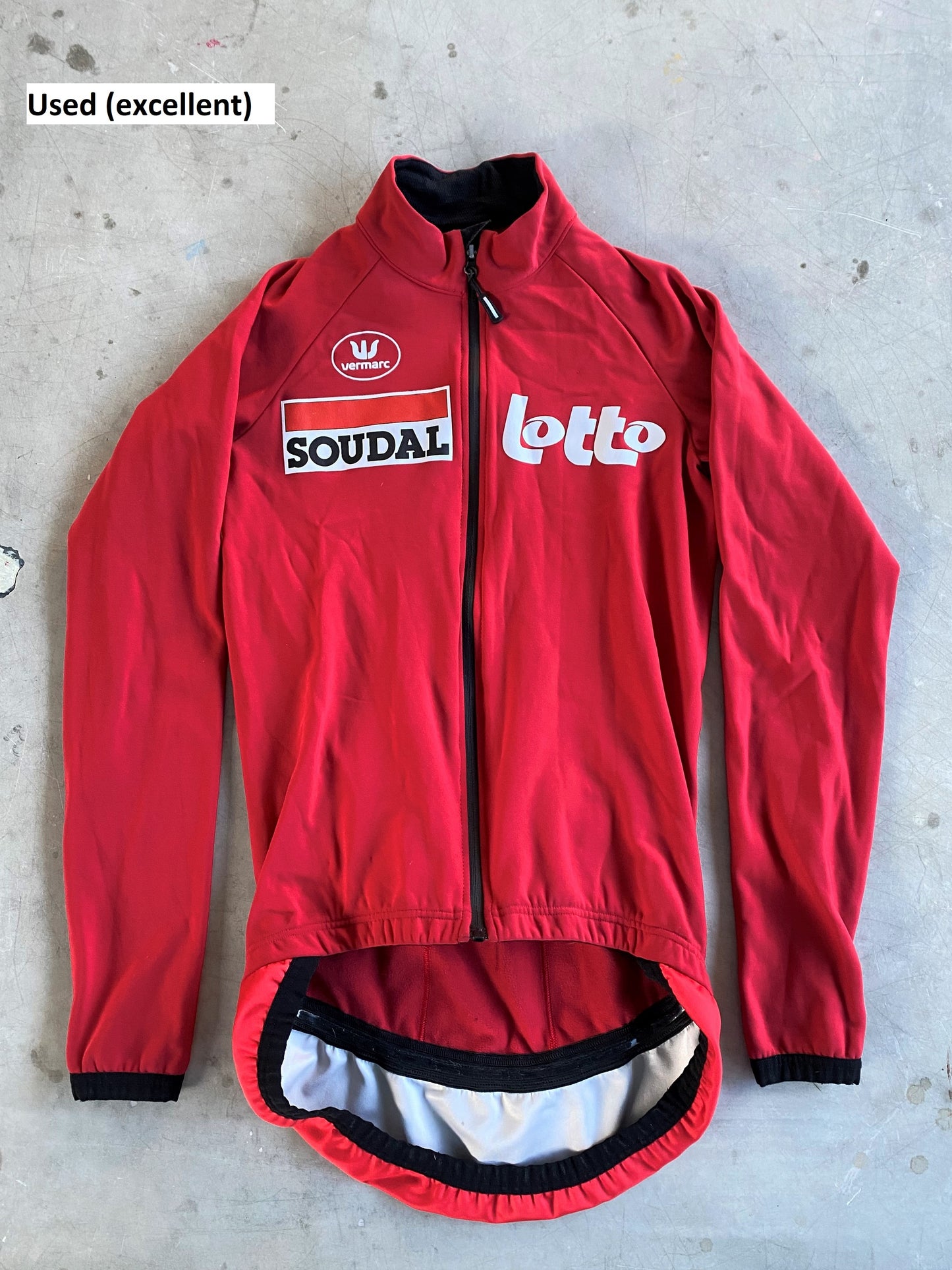 Lotto Soudal | Vermarc Red Long Sleeve Gabba Jacket | Size S | Rider-Issued Pro Team Kit