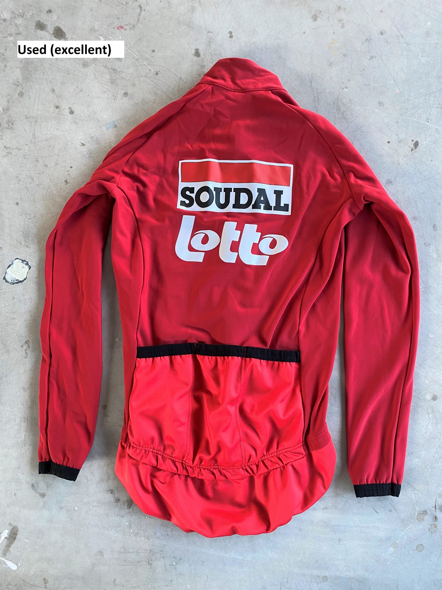 Lotto Soudal | Vermarc Red Long Sleeve Gabba Jacket | Size S | Rider-Issued Pro Team Kit