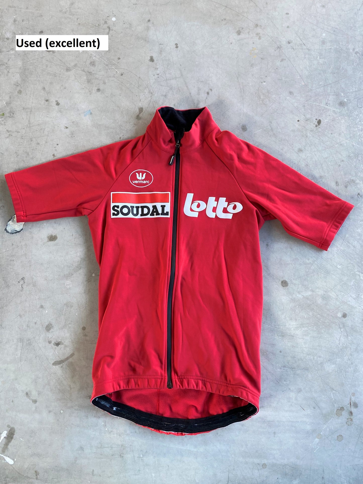 Lotto Soudal | Vermarc Red Short Sleeve Gabba Jersey | Size XS | Rider-Issued Pro Team Kit