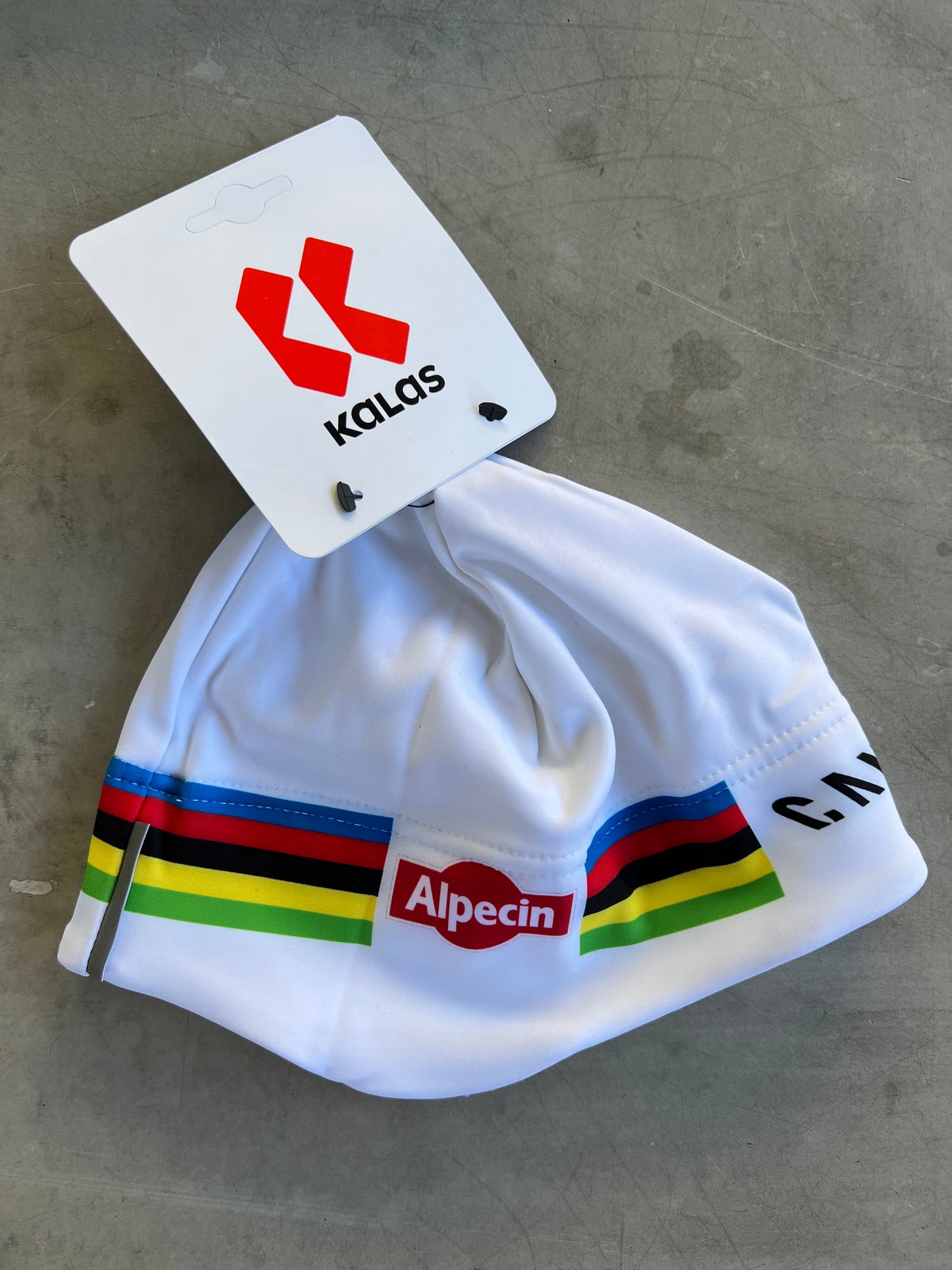 Alpecin Fenix | Kalas World Champion Thermal Helmet Liner | Rider-Issued Pro Team Kit