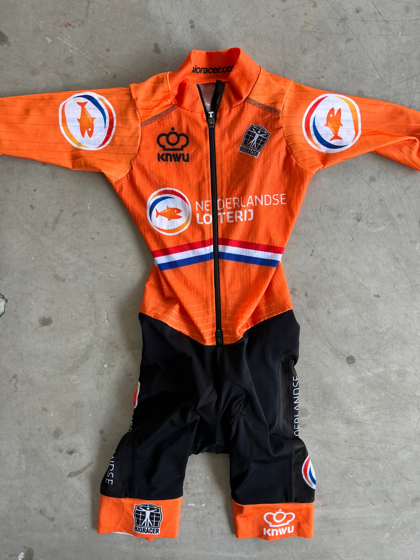 Dutch National Team Women | Bioracer Short Sleeve Aero Suit (clearance) | XS | Rider-Issued Pro Team Kit