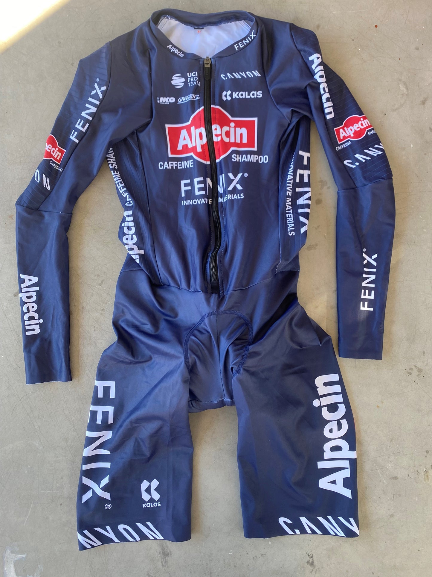 Alpecin Fenix Men | Kalas Long Sleeve TT Suit | Navy | M/L | Rider-Issued Pro Team Kit