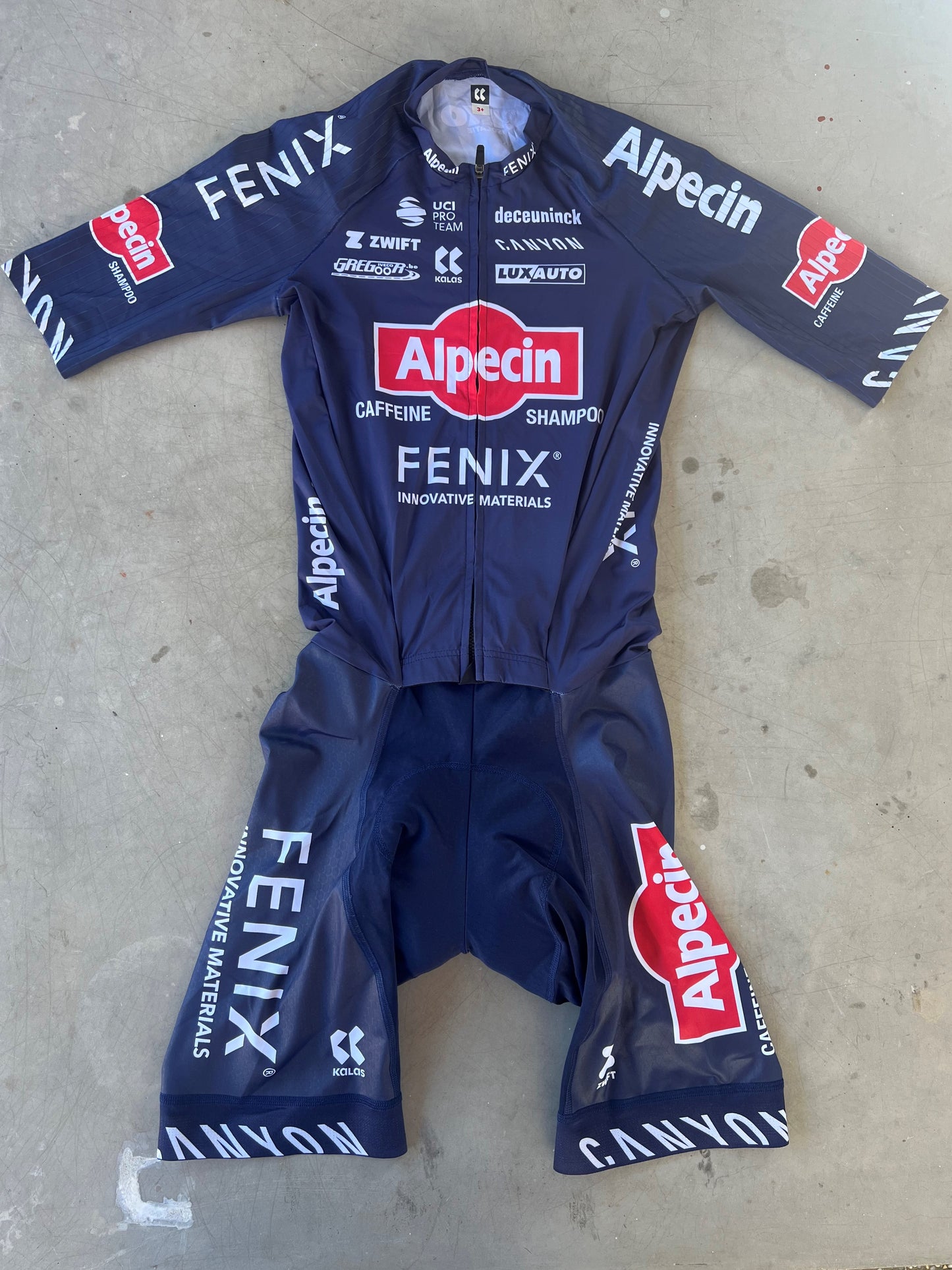 Alpecin Fenix Men | Kalas Short Sleeve Race Suit | M/L | Rider-Issued Pro Team Kit