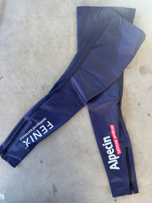 Alpecin Fenix Men | Kalas Rain Leg Warmers | Navy | M | Rider-Issued Pro Team Kit