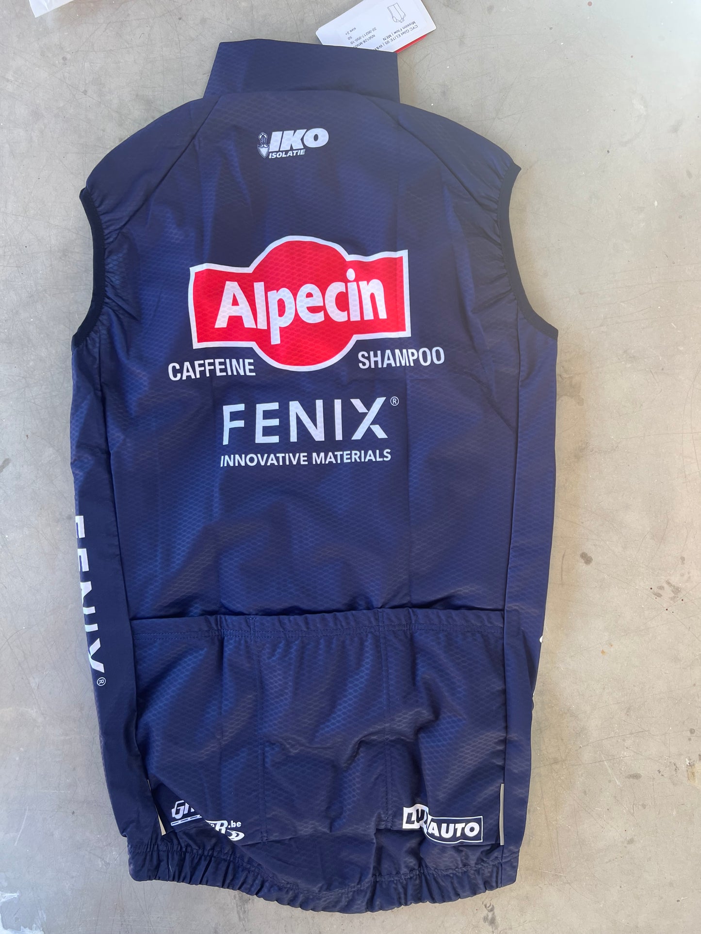 Alpecin Fenix Men | Kalas Wind Vest / Gilet | Navy | M/L | Rider-Issued Pro Team Kit