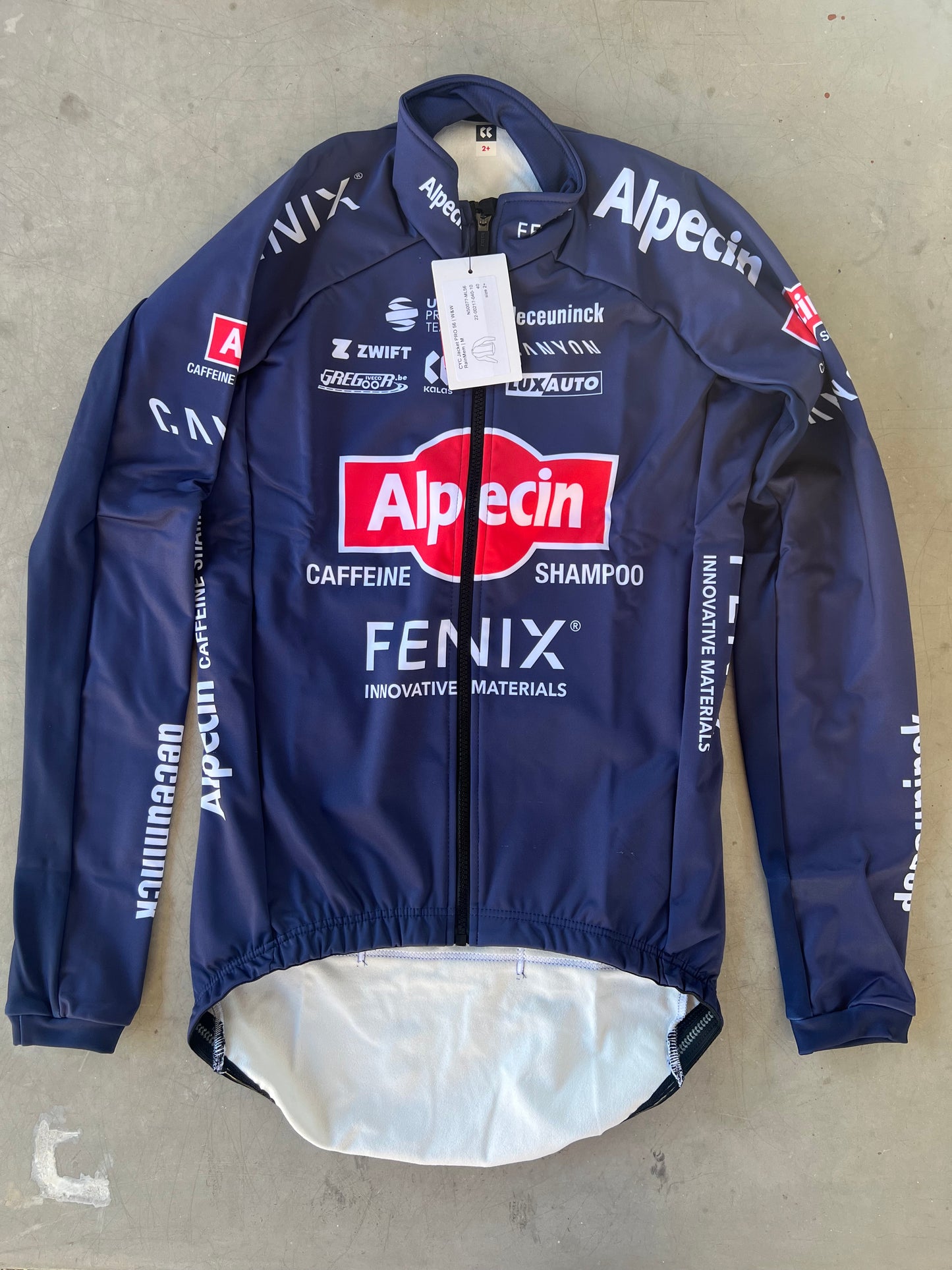 Alpecin Fenix Men | Kalas Thermal Winter Gabba Jacket | Navy | M/L | Rider-Issued Pro Team Kit