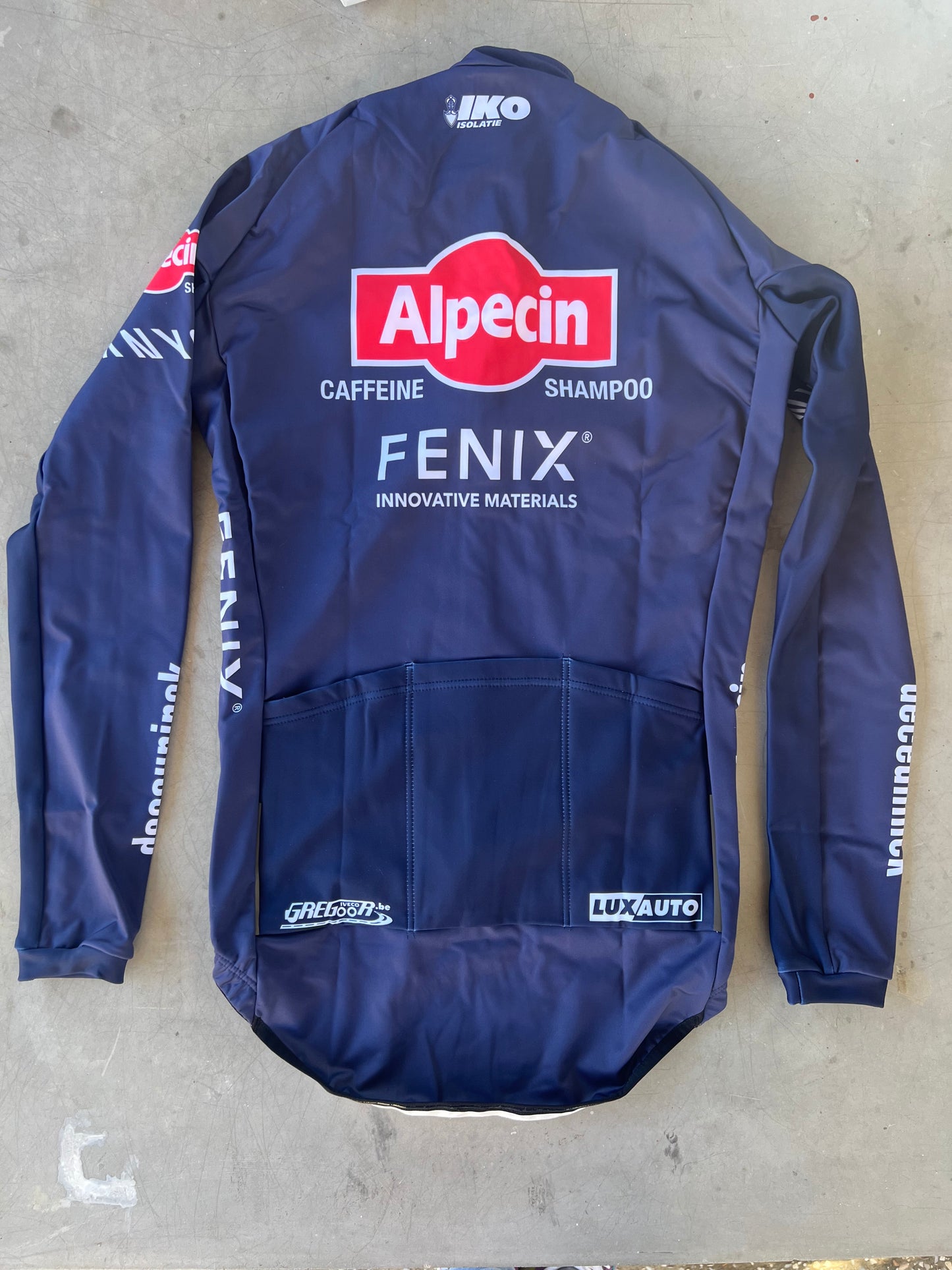 Alpecin Fenix Men | Kalas Thermal Winter Gabba Jacket | Navy | M/L | Rider-Issued Pro Team Kit