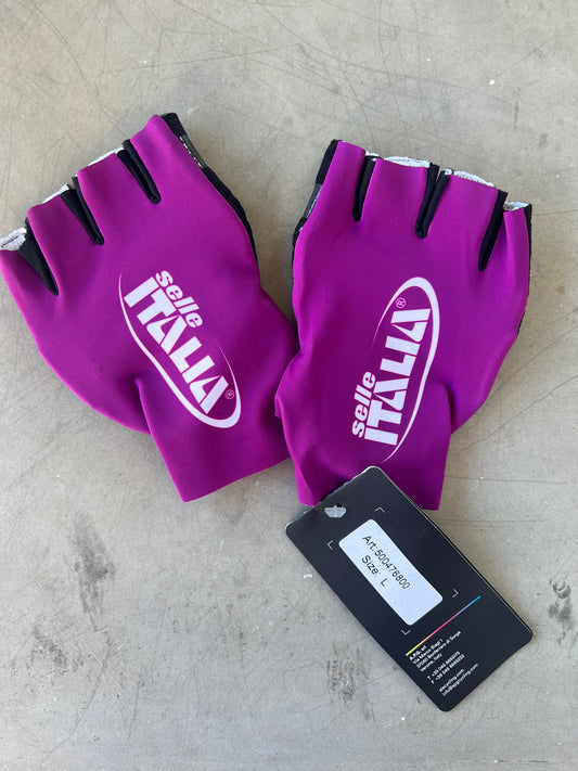 Bardiani | Ale Fingerless Gloves | Purple | L | Rider-Issued Pro Team Kit