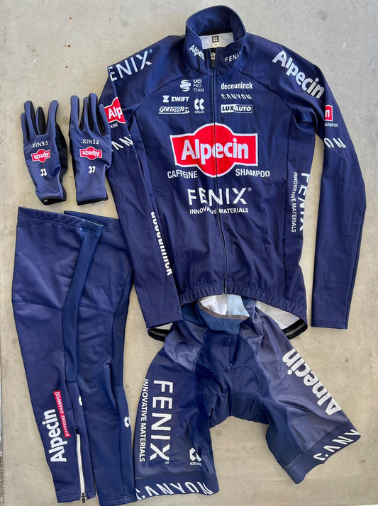 Alpecin Fenix Men | Kalas Winter Bundle - Jacket, Bibs, Leg Warmers, etc. | M/L | Rider-Issued Pro Team Kit