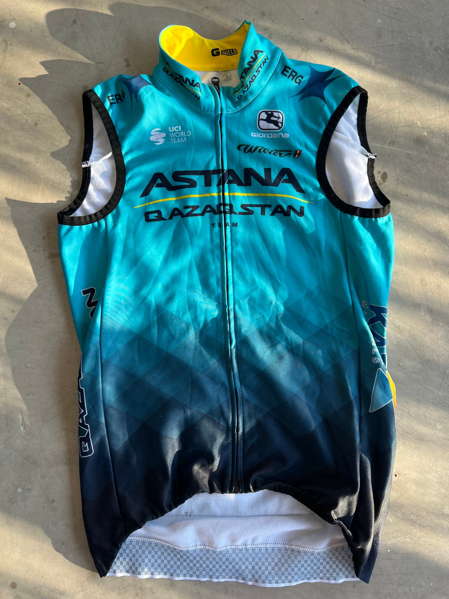 Astana | Giordana Bundle - Thermal Gilet, Jersey & Bibs | S | Rider-Issued Pro Team Kit