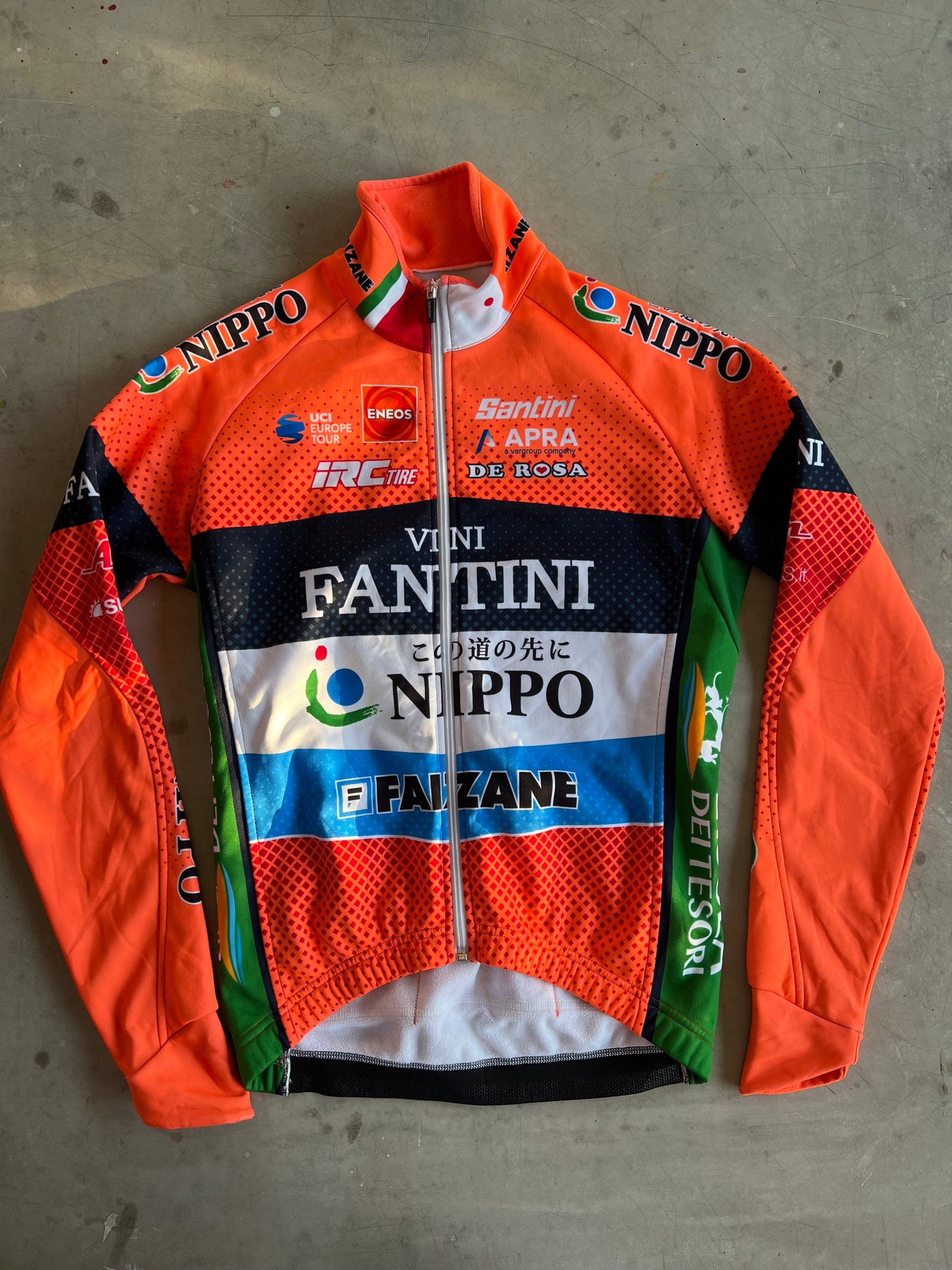 Nippo Fantini | Santini Winter Bundle - Winter Jacket and Thermal Padded Tights | S/M | Rider-Issued Pro Team Kit