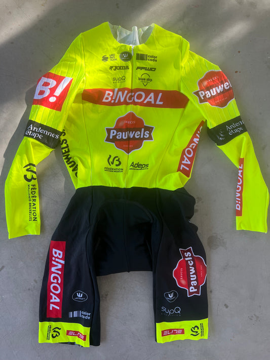 Bingoal | Vermarc Long Sleeve TT Suit | Yellow | S | Rider-Issued Pro Team Kit