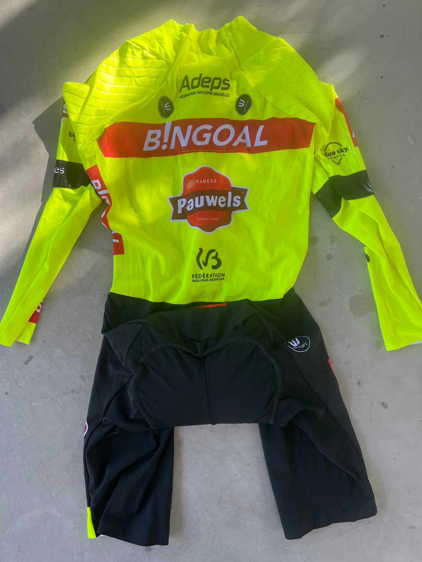 Bingoal | Vermarc Long Sleeve TT Suit | Yellow | S | Rider-Issued Pro Team Kit