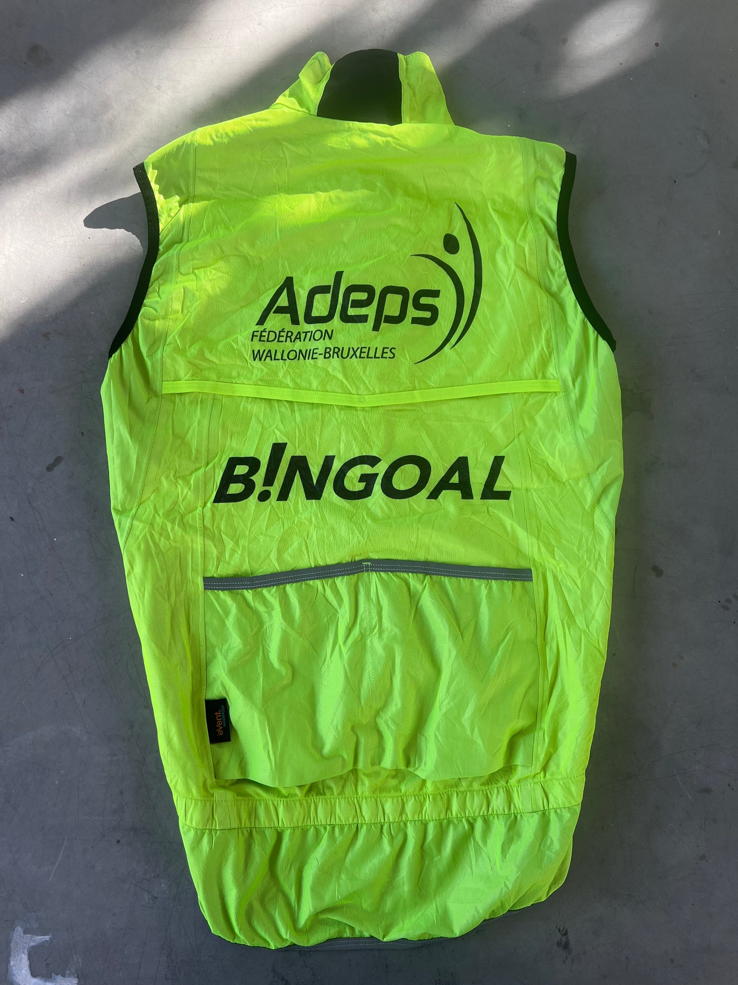 Bingoal | Vermarc Rain Gilet / Vest | Yellow | S | Rider-Issued Pro Team Kit