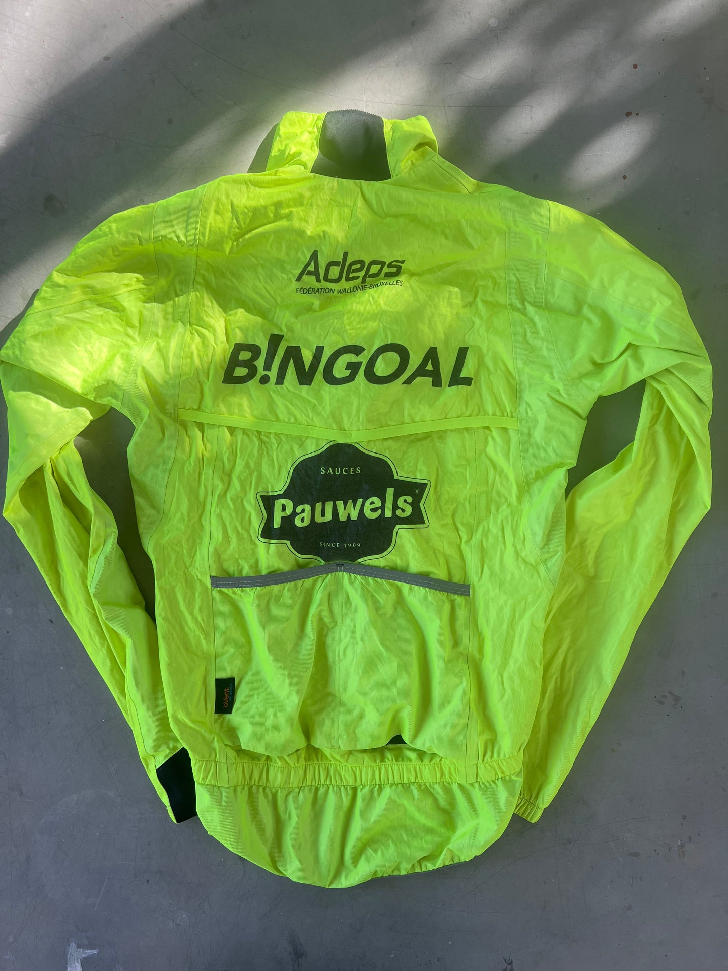 Bingoal | Vermarc Rain Jacket | Yellow | S | Rider-Issued Pro Team Kit