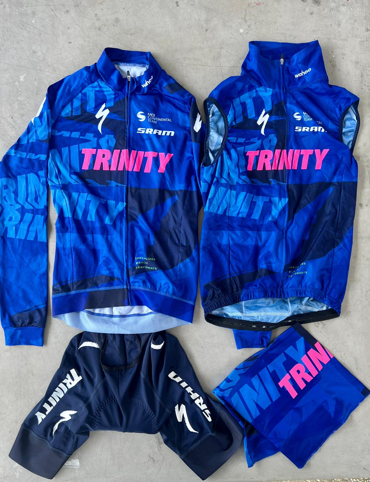 Trinity | Specialized Bundle: Long Sleeve Jersey, Bibs, Gilet, Buff | S | Team Issued Pro Kit