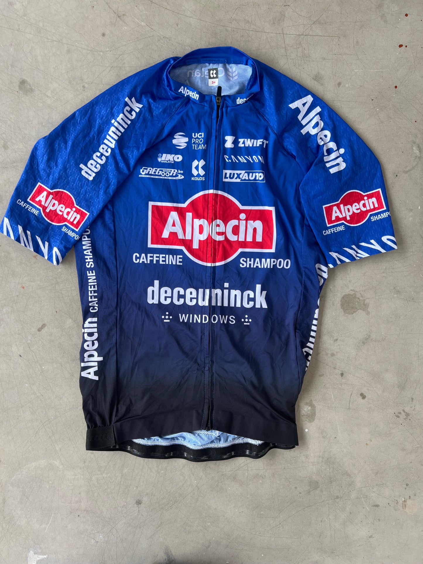 Alpecin Deceuninck Men | Kalas Bundle - Jersey, Bibs, Socks | L | Rider-Issued Pro Team Kit