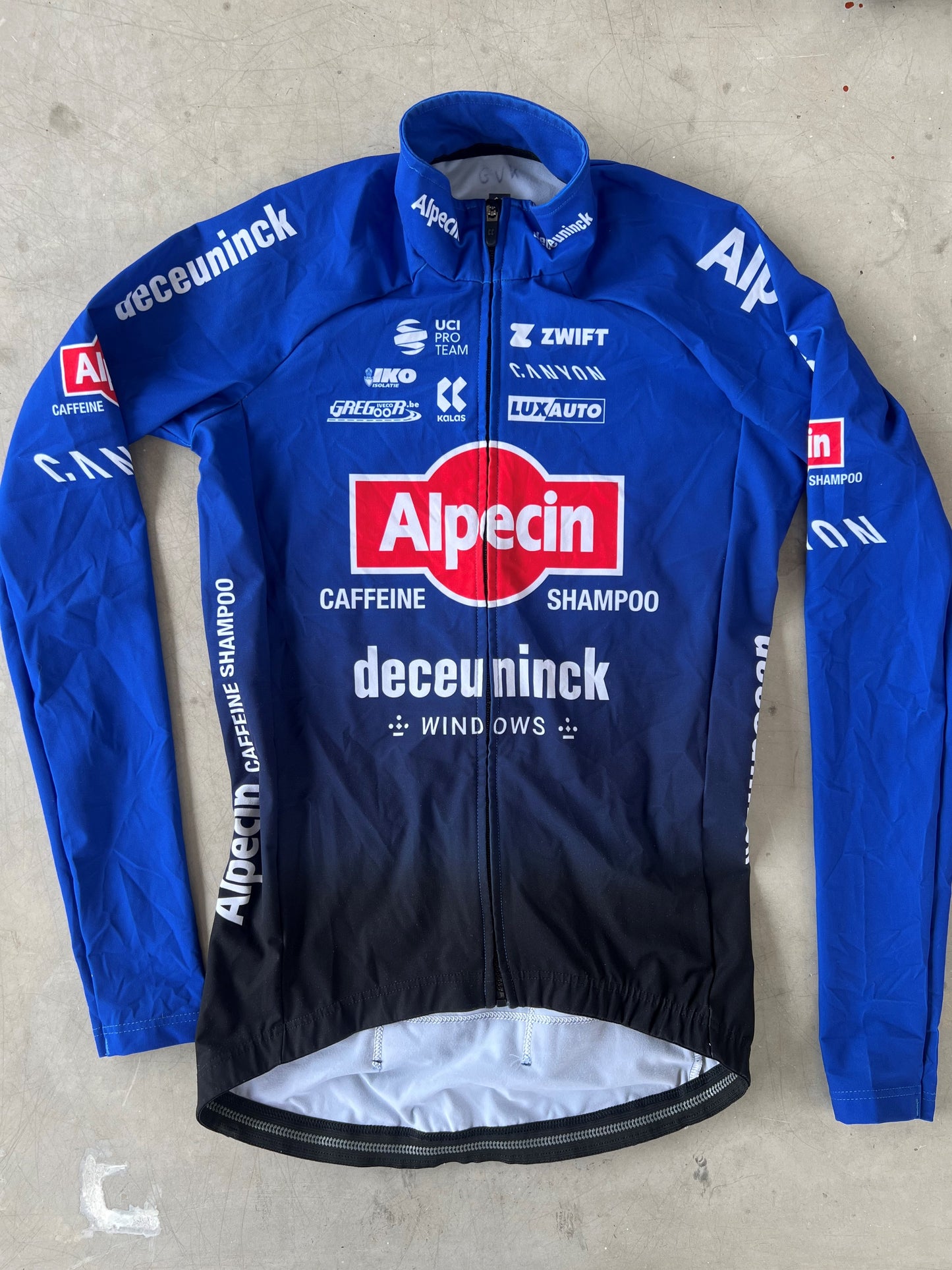 Alpecin Deceuninck Men | Kalas Winter Bundle - Winter Jacket, Gilet, Bibs, Unpadded Tights | L | Rider-Issued Pro Team Kit