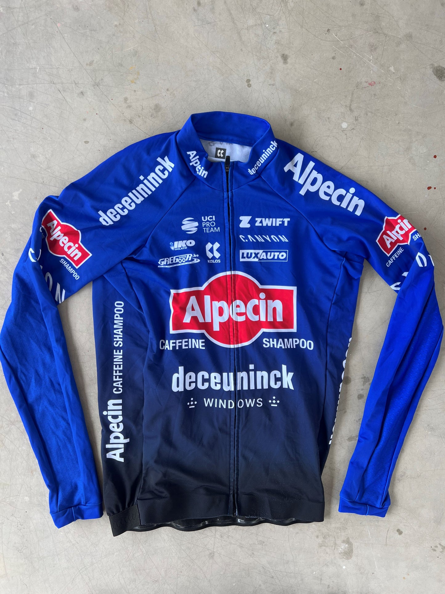 Alpecin Deceuninck Men | Kalas Winter Bundle - Thermal Jersey, Gilet, Padded Tights | L | Rider-Issued Pro Team Kit