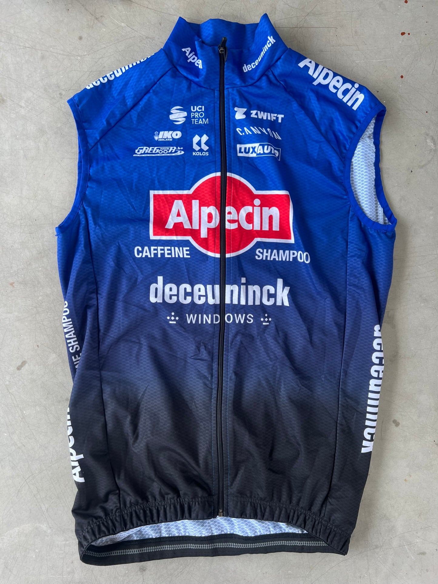 Alpecin Deceuninck Men | Kalas Winter Bundle - Thermal Jersey, Gilet, Padded Tights | L | Rider-Issued Pro Team Kit