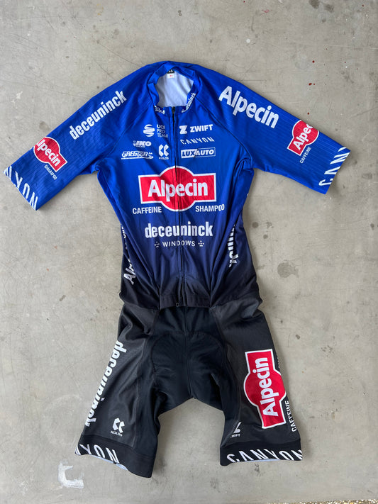 Alpecin Deceuninck Men | Kalas Short Sleeve Race Suit | L | Rider-Issued Pro Team Kit