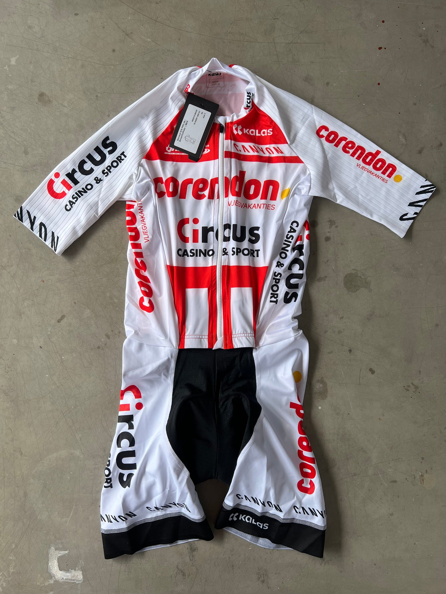 Corendon Circus | Kalas Short Sleeve Aero Suit | White | L/XL | Rider-Issued Pro Team Kit