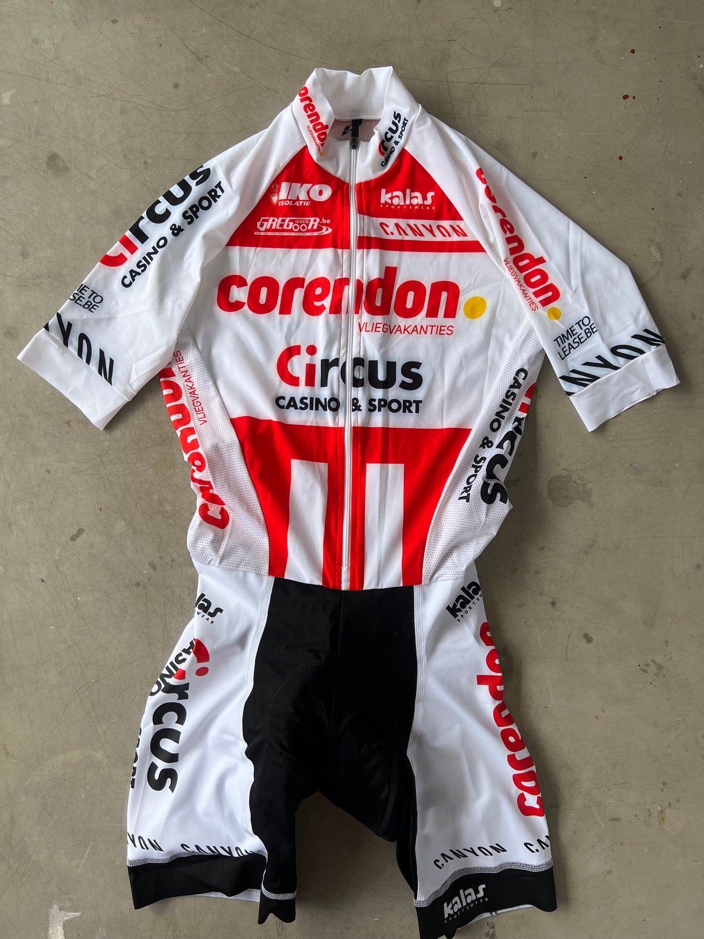 Corendon Circus | Kalas Short Sleeve Aero Suit | White | L/XL | Rider-Issued Pro Team Kit