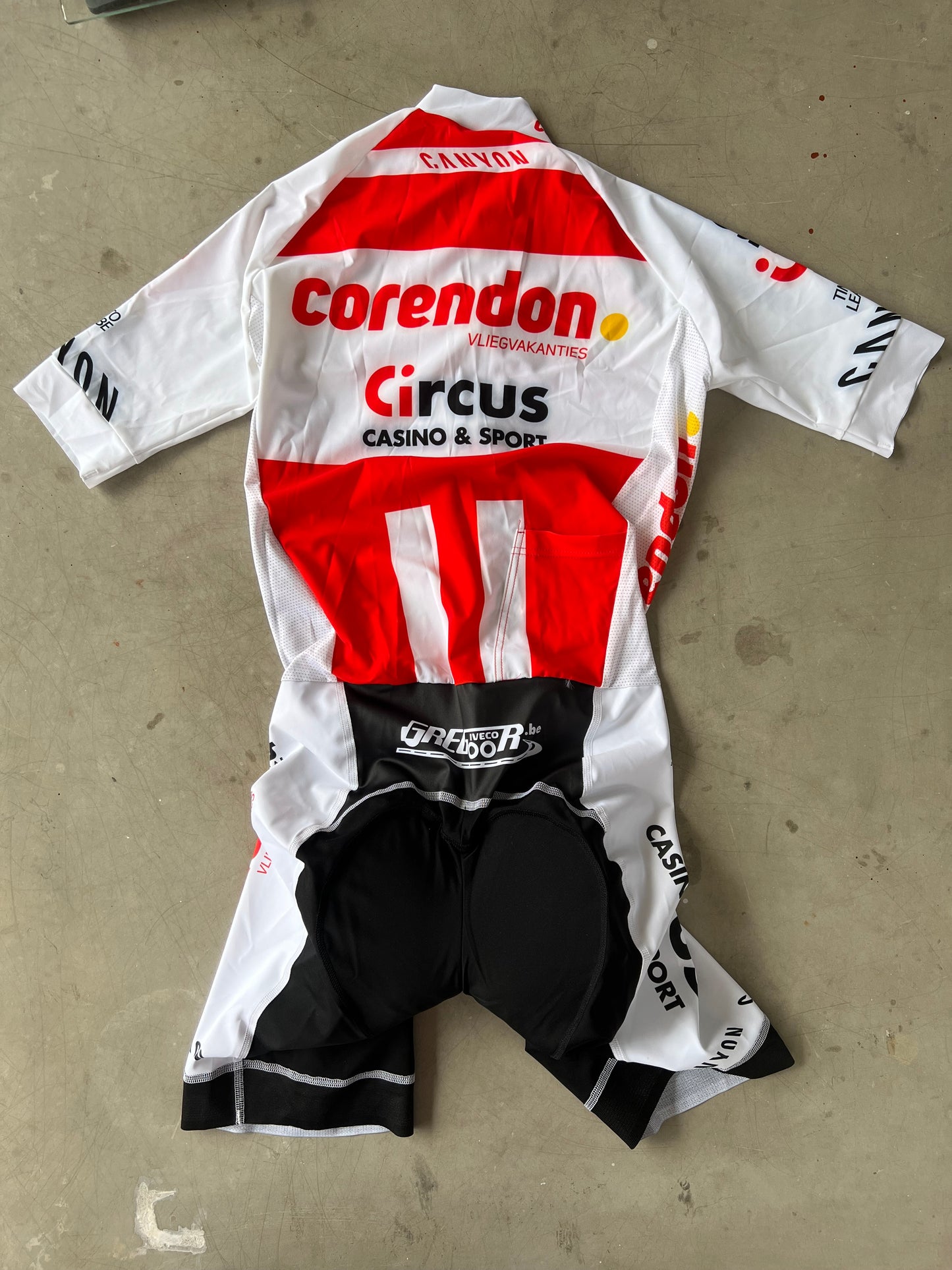 Corendon Circus | Kalas Short Sleeve Aero Suit | White | L/XL | Rider-Issued Pro Team Kit