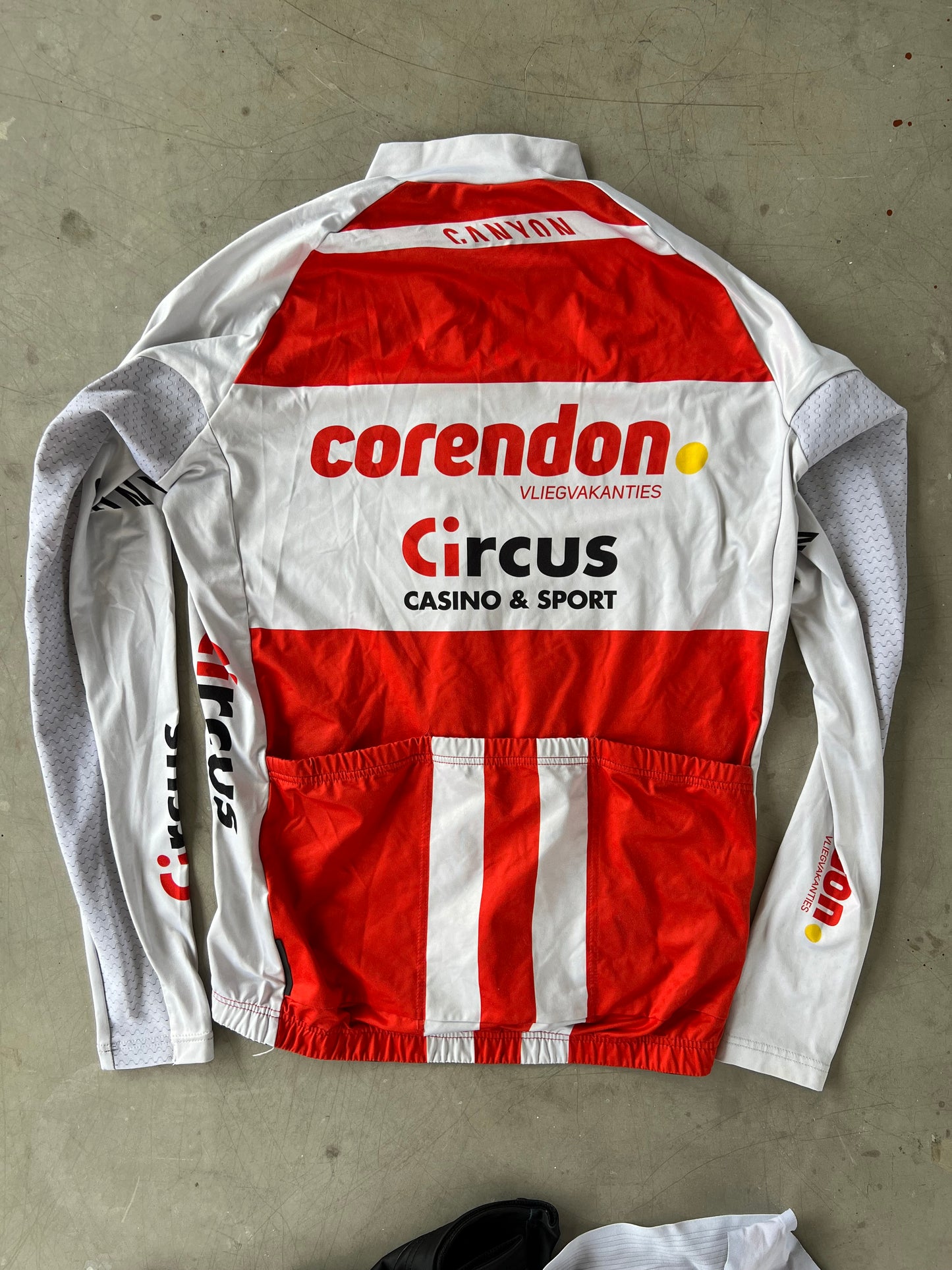 Corendon Circus | Kalas Bundle -Jersey, Bibs, Gilet, Leg Warmers, Headband | White | L/XL | Rider-Issued Pro Team Kit