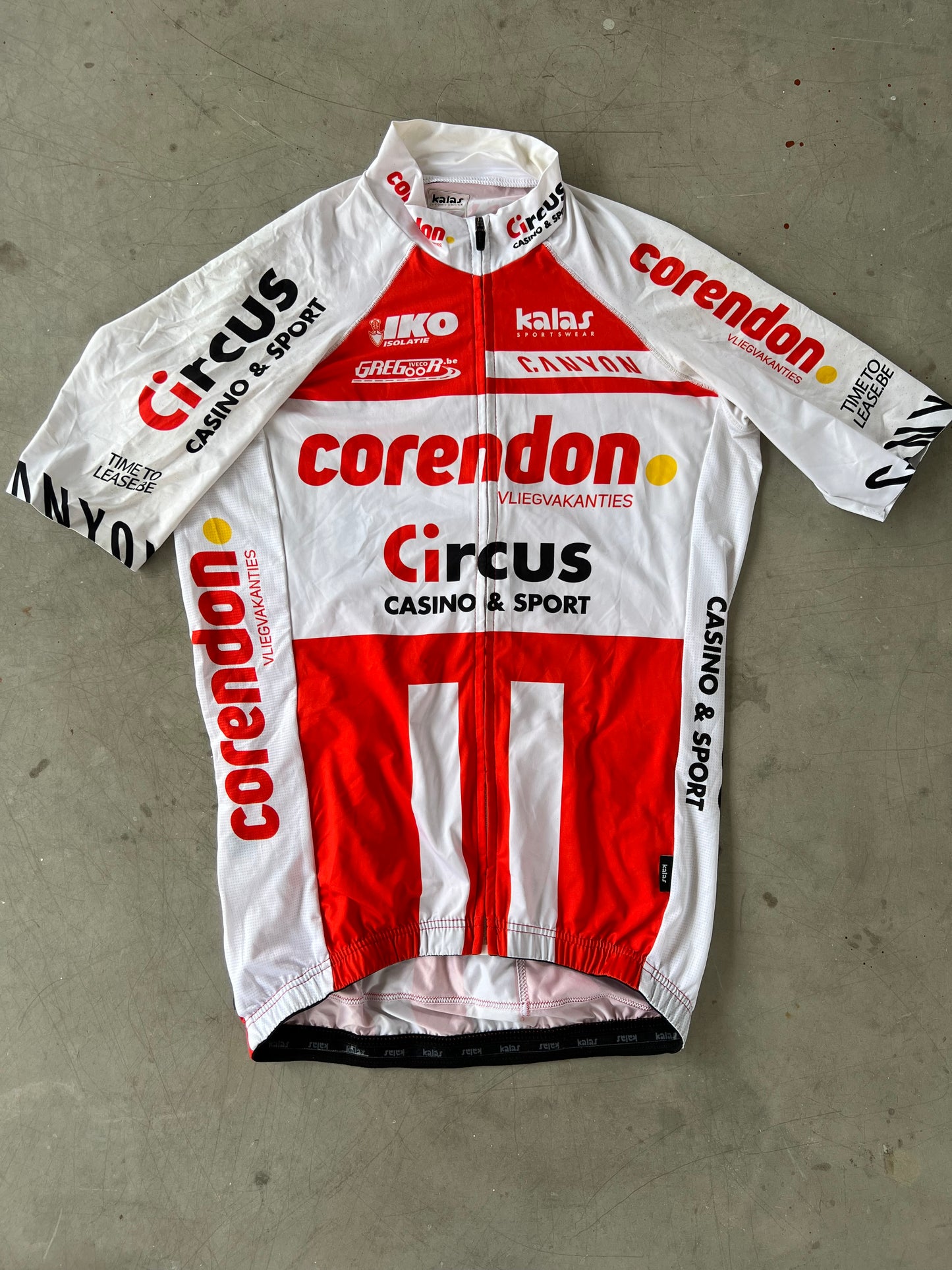 Corendon Circus | Kalas Bundle -Jersey, Bibs, Arm Warmers, Leg Warmers | White | M/L | Rider-Issued Pro Team Kit