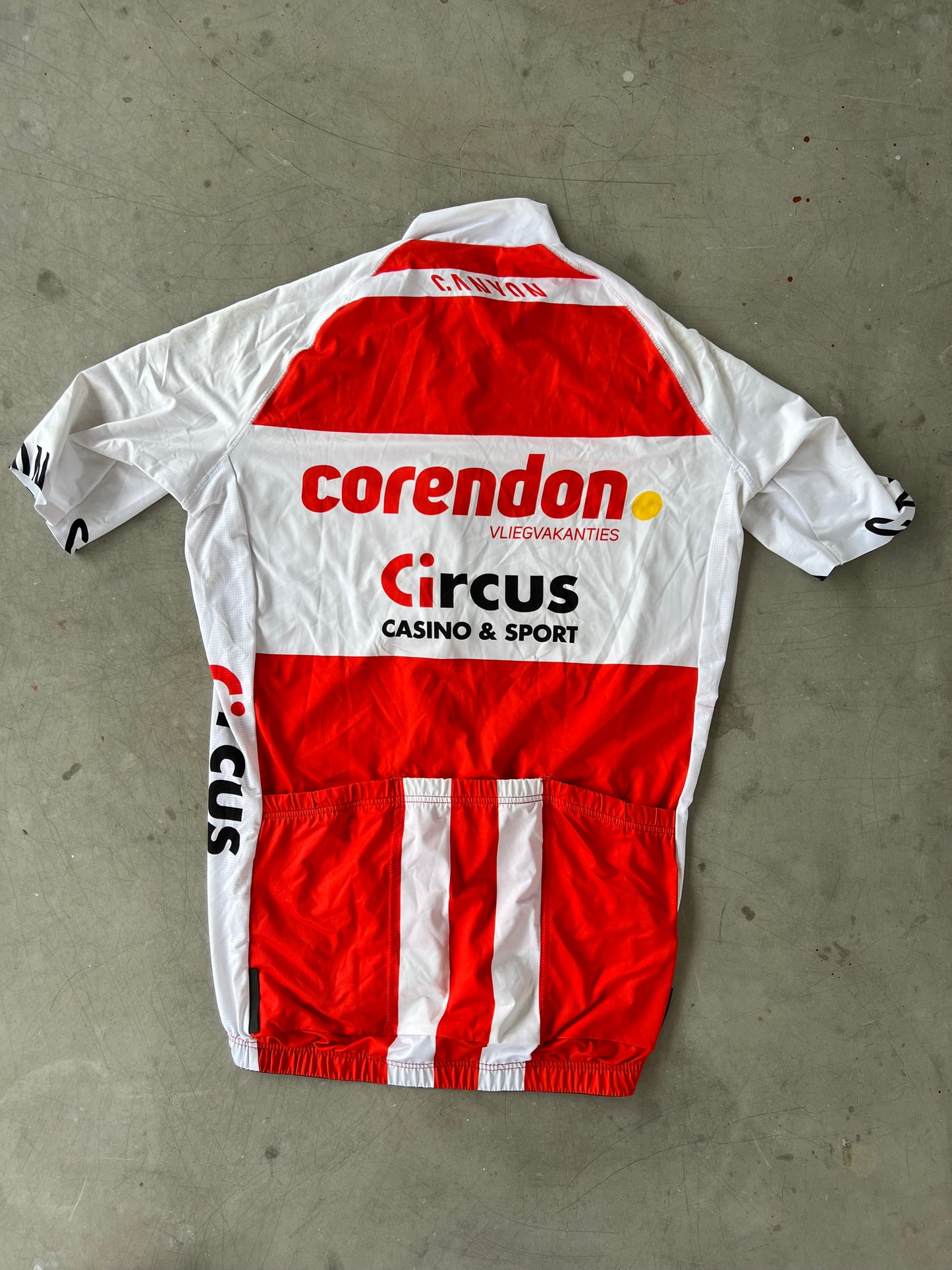 Corendon Circus | Kalas Bundle -Jersey, Bibs, Arm Warmers, Leg Warmers | White | M/L | Rider-Issued Pro Team Kit