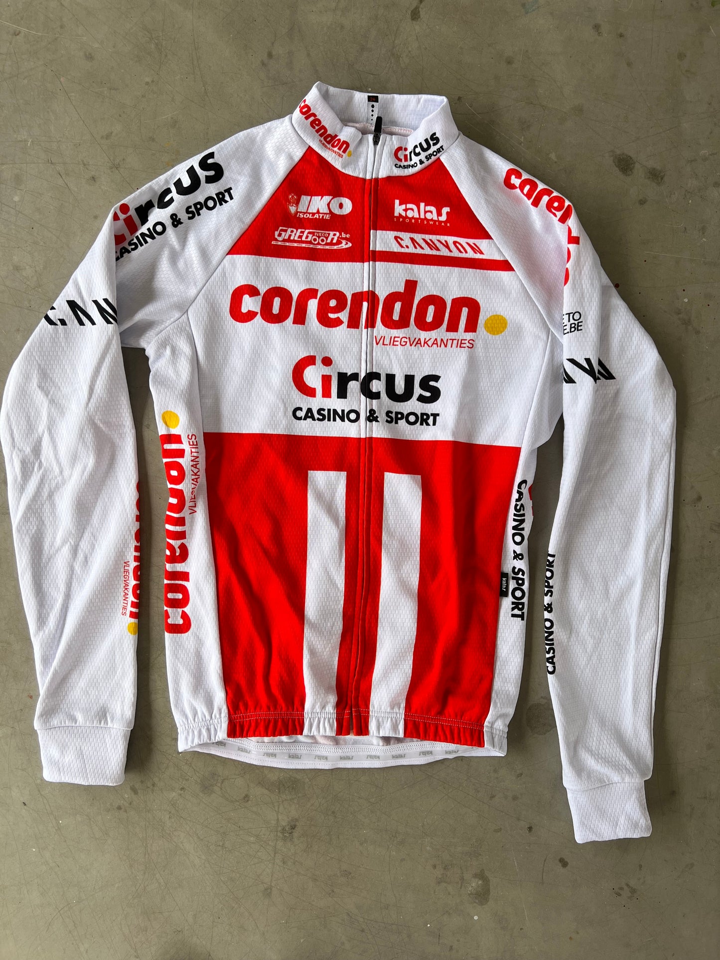 Corendon Circus | Kalas Bundle - Winter Jersey, Thermal Bibs, Gilet, Leg Warmers, Beanie | White | L | Rider-Issued Pro Team Kit