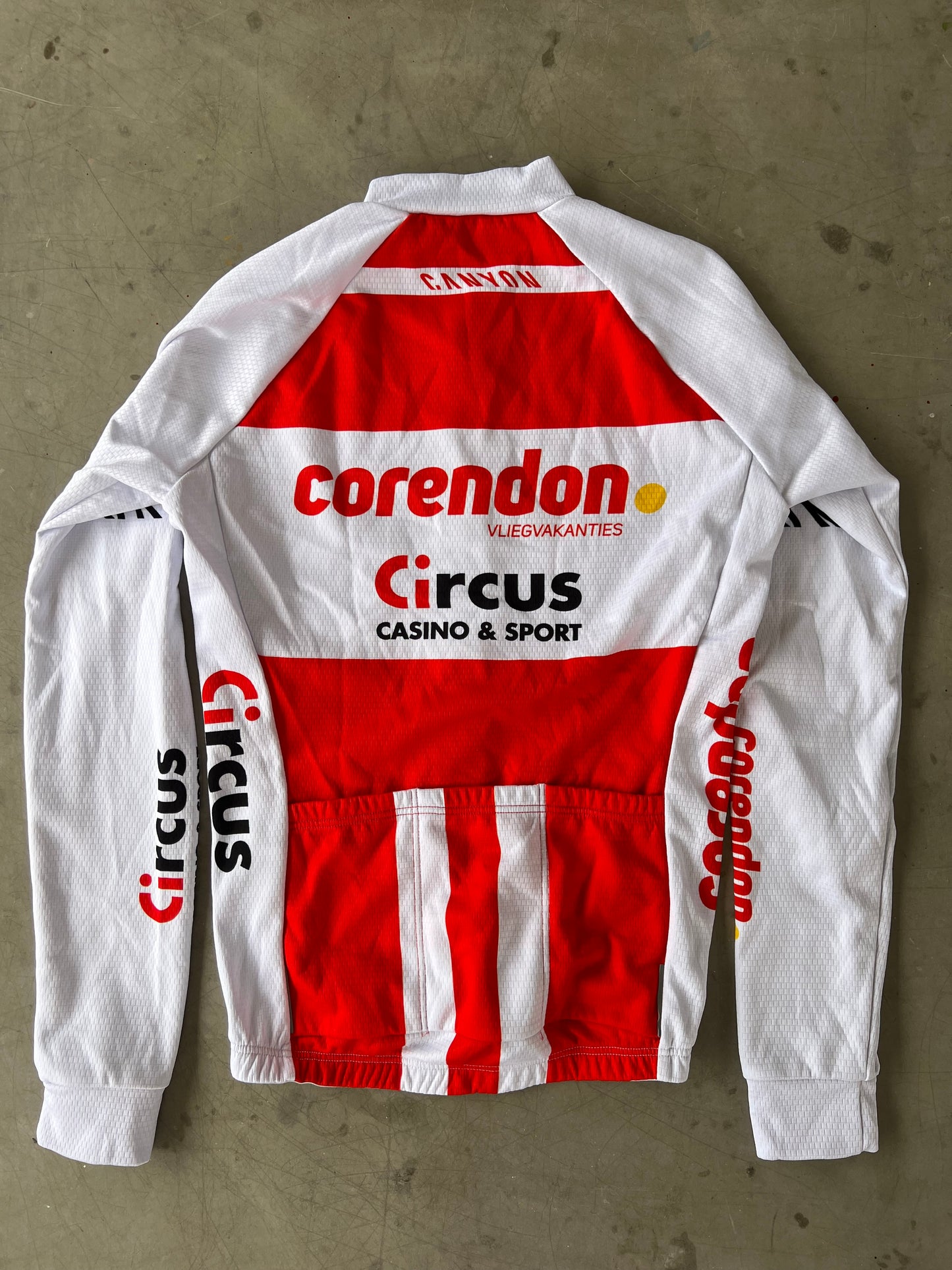 Corendon Circus | Kalas Bundle - Winter Jersey, Thermal Bibs, Gilet, Leg Warmers, Beanie | White | L | Rider-Issued Pro Team Kit