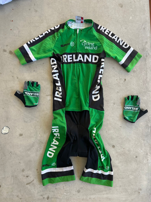 Irish National Team | Spin11 Bundle - Short Sleeve Suit + Gloves | S | Rider-Issued Pro Team Kit