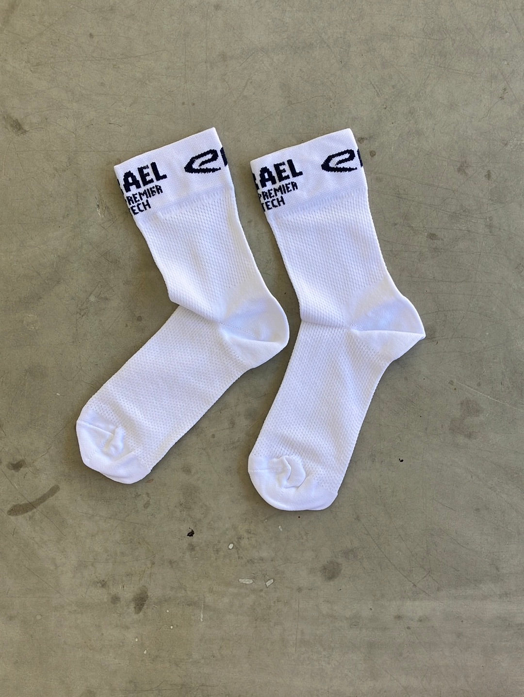 Cycling Socks Race | Ekoi | White | Israel Premier Tech IPT | Pro Cycling Kit