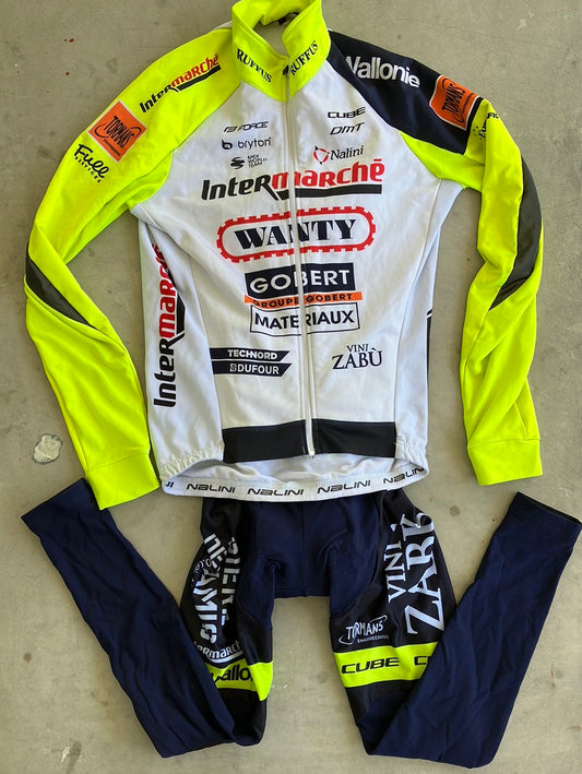 Intermarche | Nalini Winter Bundle - Deep Winter Jacket & Padded Tights | M | Pro-Issued Team Kit