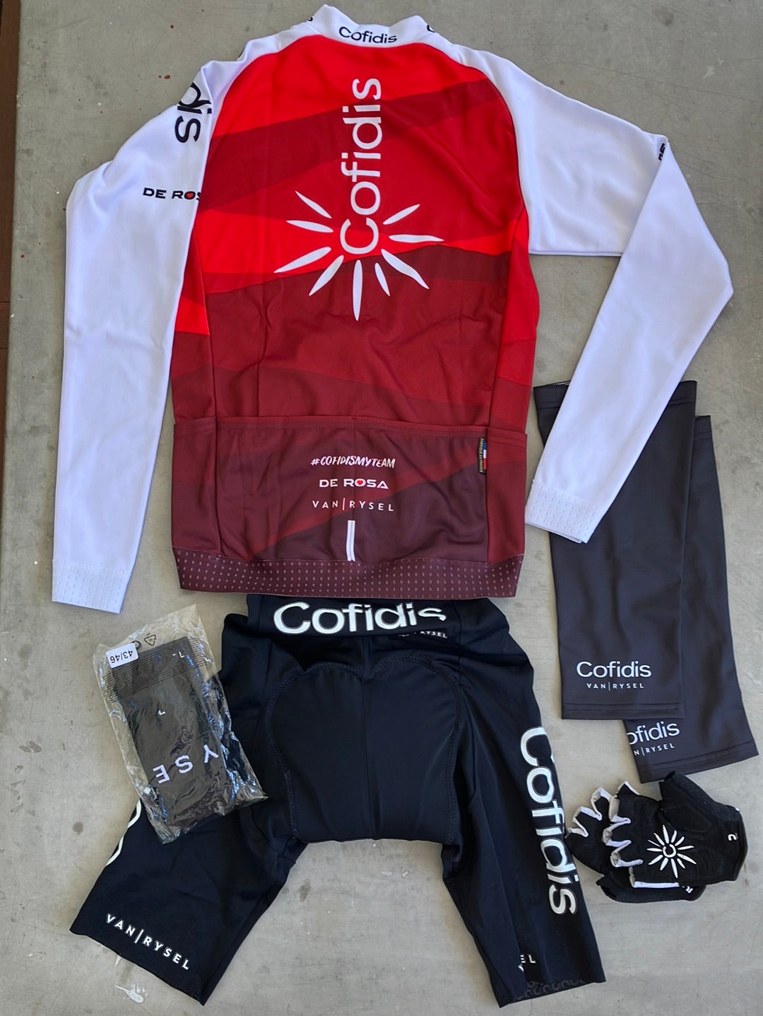 Cofidis | Van Rysel Bundle - Winter Jersey, Bibs, Socks, Gloves & Knee Warmers | Pro-Issued Pro Team Kit