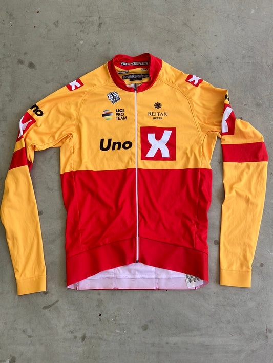 Uno-X | Bioracer Long Sleeve Mid-Weight Jersey | S | Pro-Issued Team Kit