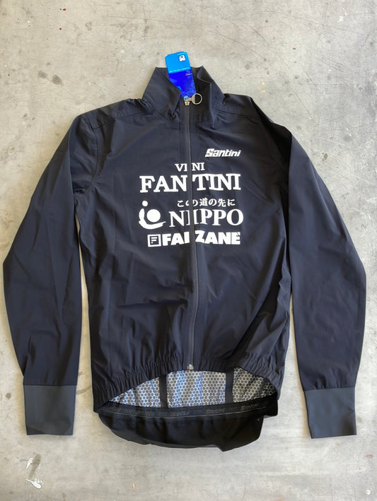 Nippo Fantini | Santini Mercurio Rain Jacket | M | Black | Rider-Issued Pro Team Kit