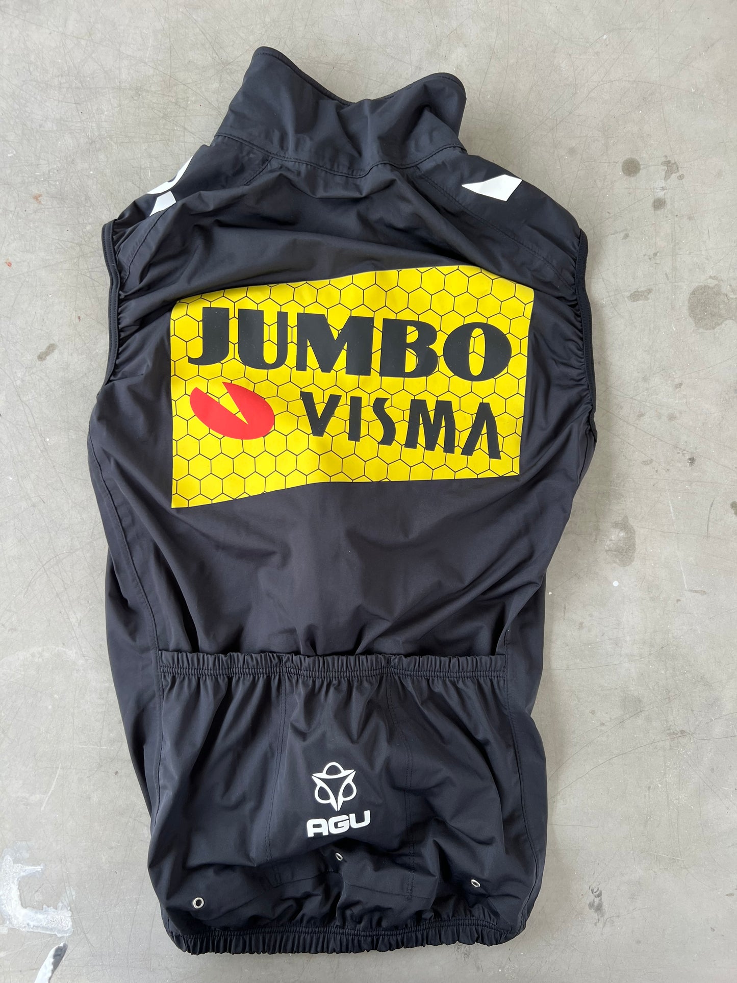 Jumbo Visma | Agu Black Rain Vest / Gilet | S | Rider-Issued Pro Team Kit